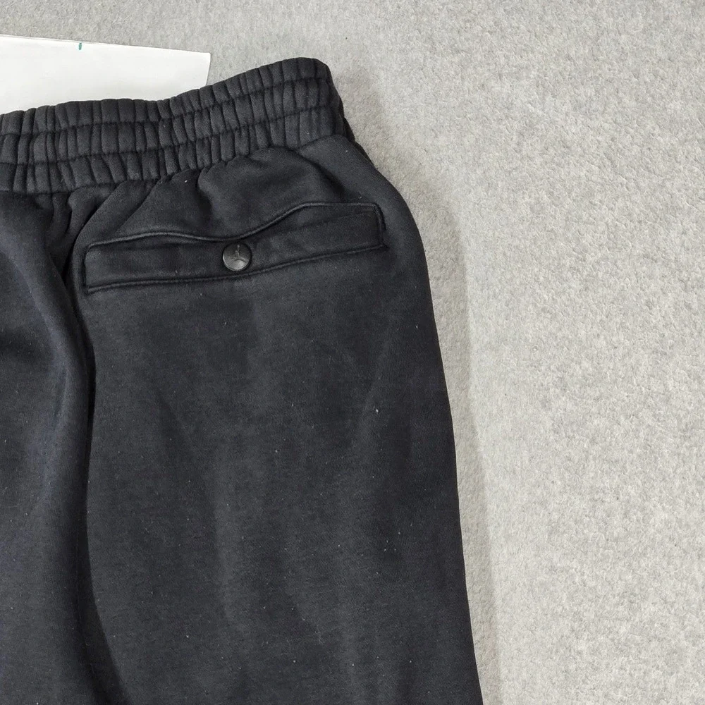 VINTAGE Jordan Men Activewear Pants M Black Embroidered Sweatpants Jumpman Logo
